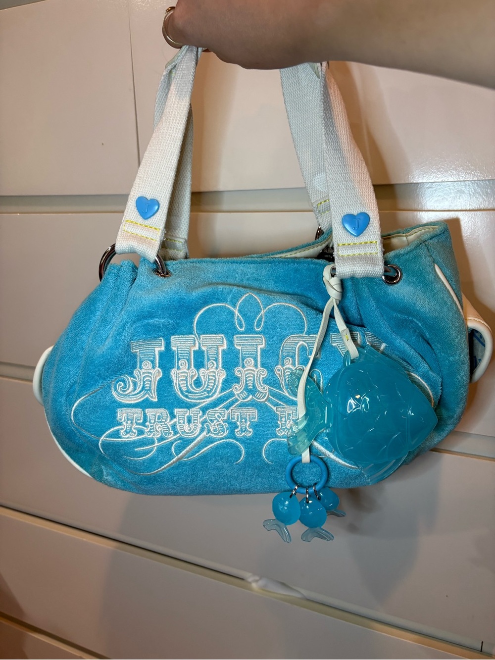 Juicy couture vintage trust fund blue bag